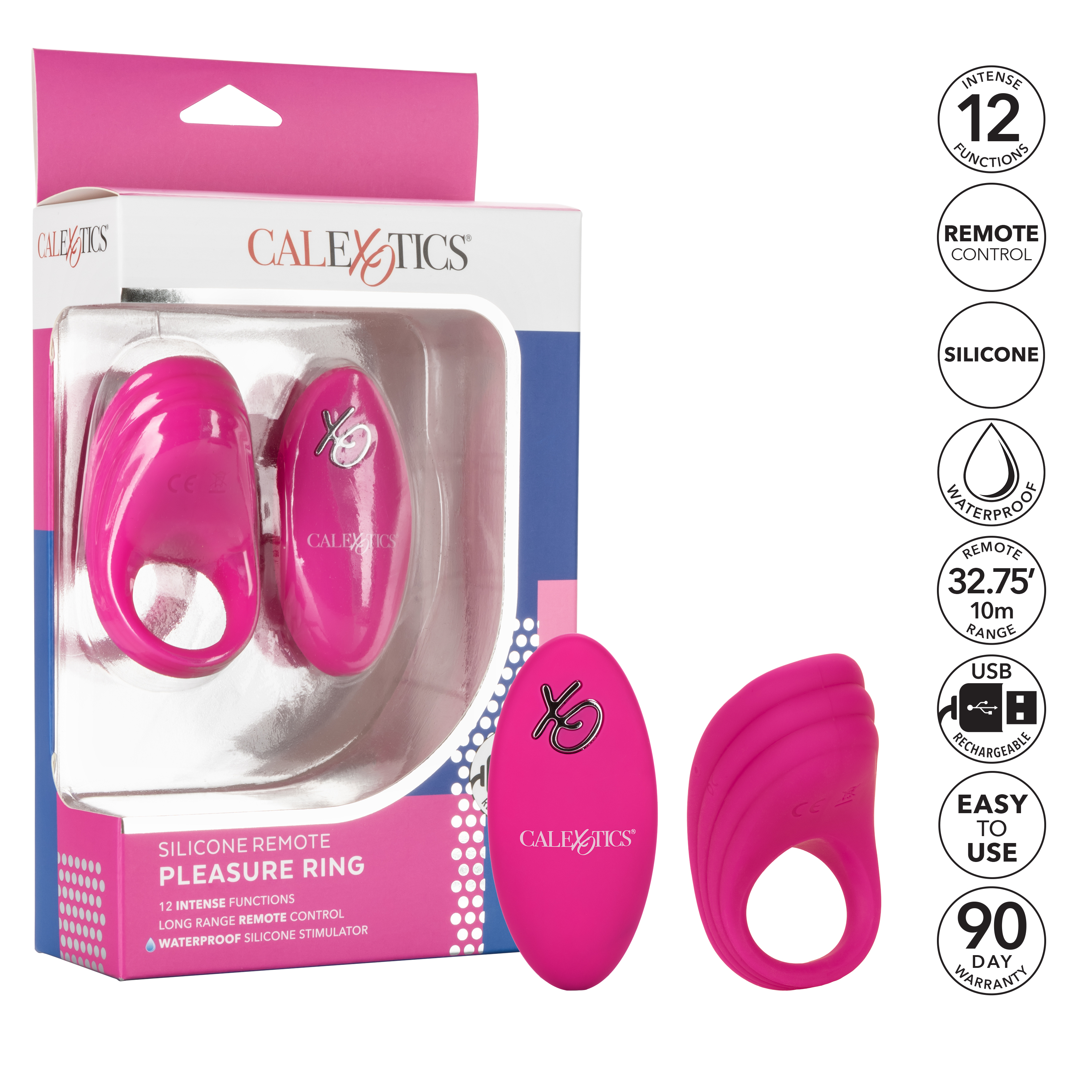 Эрекционное виброкольцо с управлением при помощи пульта Silicone Remote Pleasure Ring