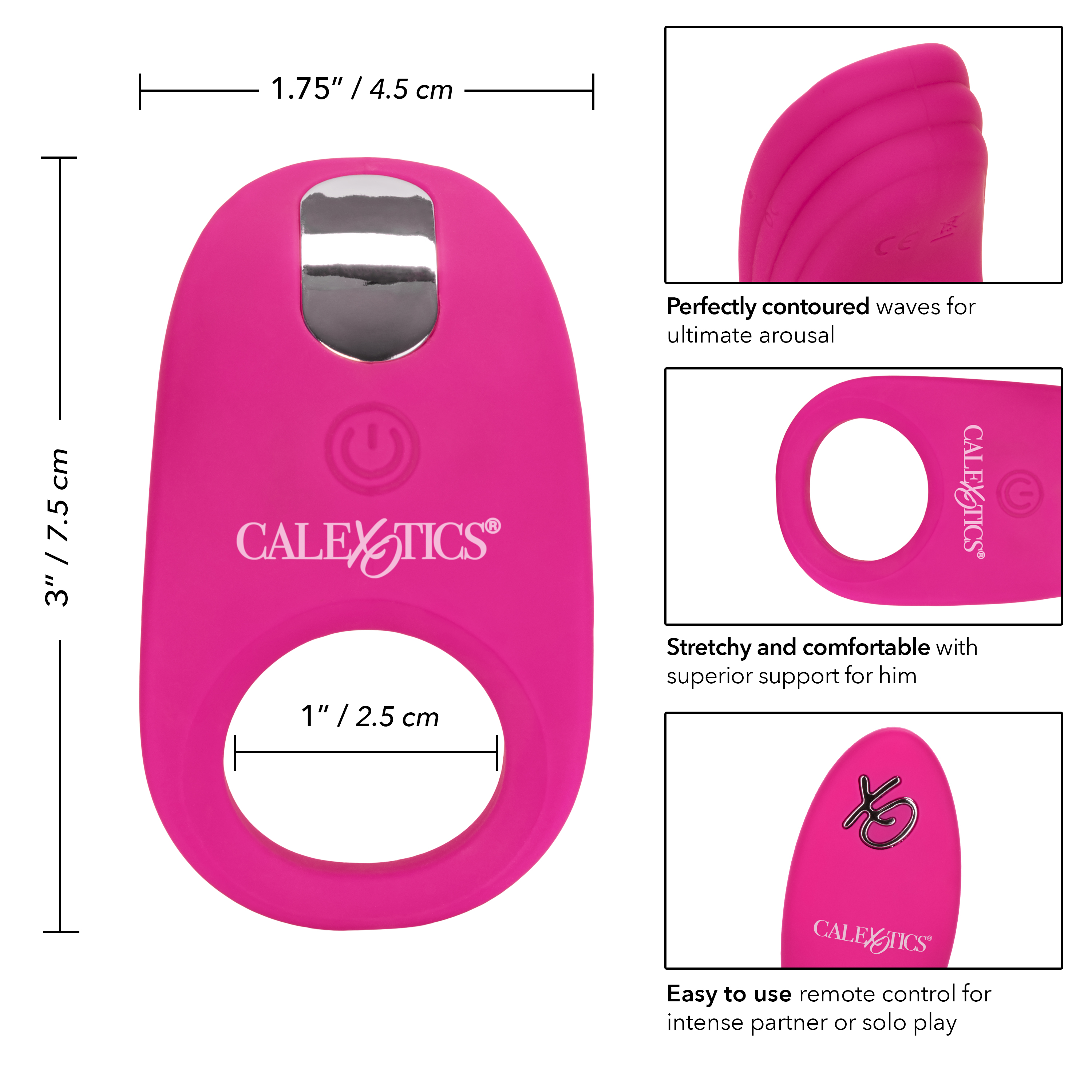 Эрекционное виброкольцо с управлением при помощи пульта Silicone Remote Pleasure Ring