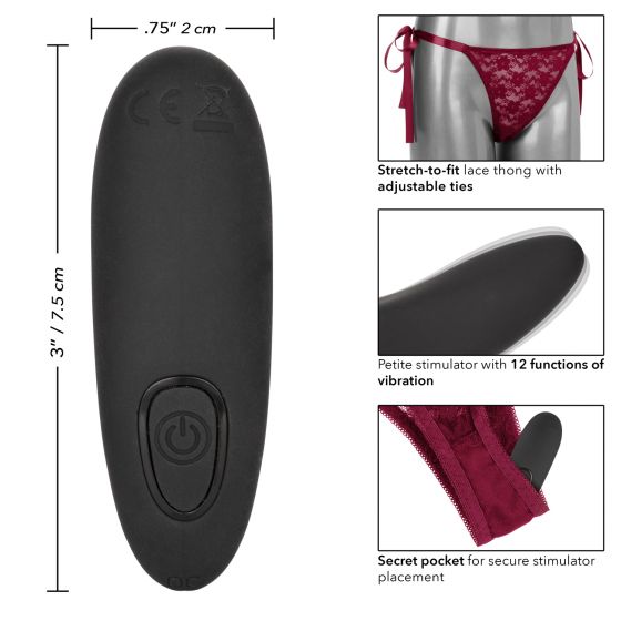 Трусики с вибромассажером для стимуляции клитораRemote Control Lace Thong Set