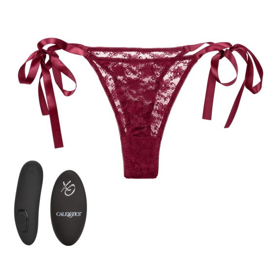 Трусики с вибромассажером для стимуляции клитораRemote Control Lace Thong Set