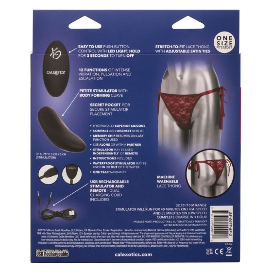 Трусики с вибромассажером для стимуляции клитораRemote Control Lace Thong Set