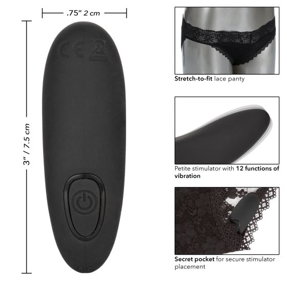 Трусики с вибромассажером для стимуляции клитора Remote Control Panty Set S/M