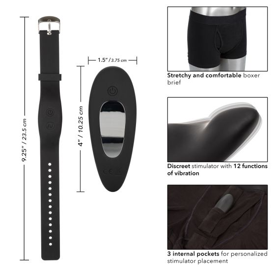 Трусы боксеры с вибромассажером Remote Control Panty Set  M/L