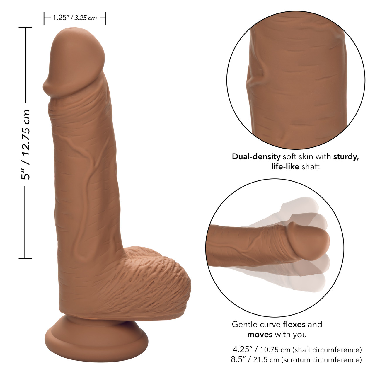 Фалоимитатор Dual Density Silicone Studs (12,75 х 3,25 см.)