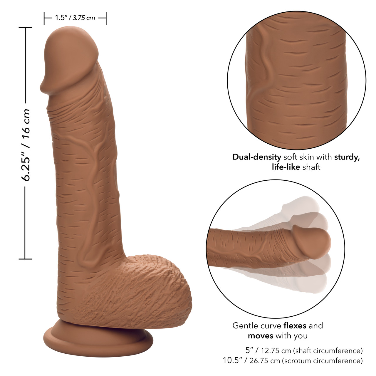Фалоимитатор Dual Density Silicone Studs (16 х 4 см.)