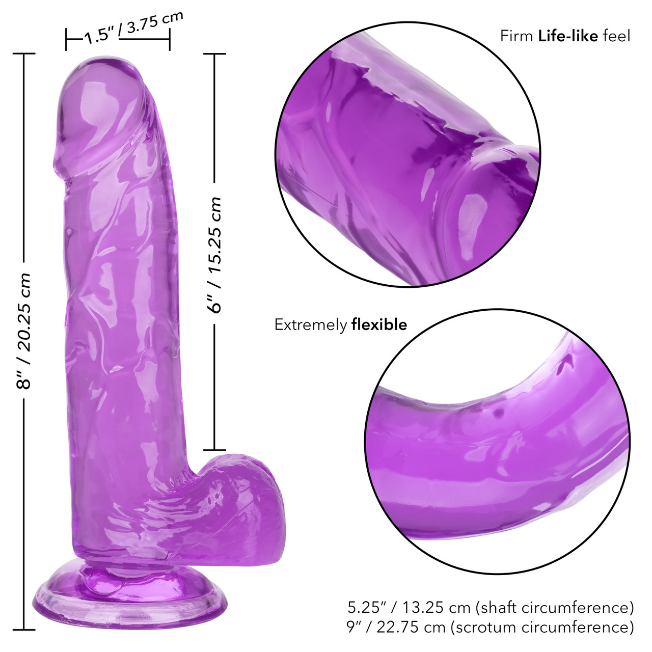 Фалоимитатор SIZE QUEEN 6"/15.25 CM-PURPLE