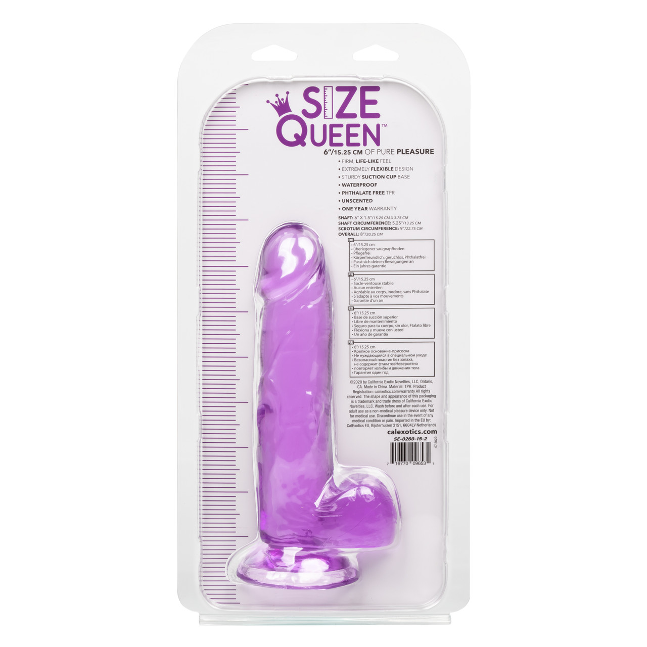 Фалоимитатор SIZE QUEEN 6"/15.25 CM-PURPLE