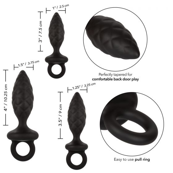 Набор из трех анальных пробок SILICONE ANAL PROBE KIT