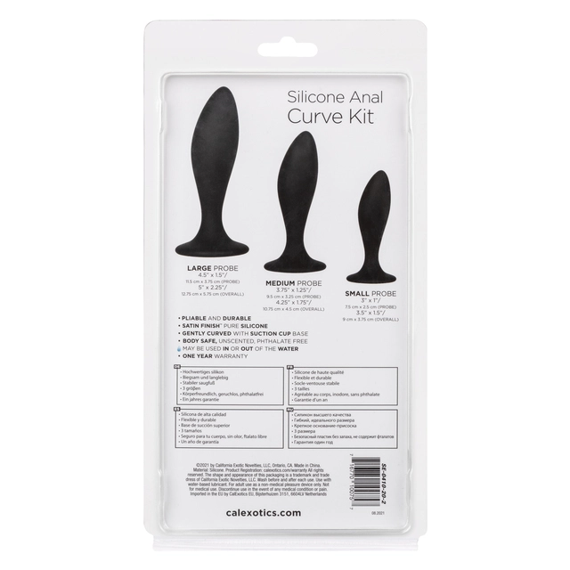 Набор из трех анальных пробок SILICONE CURVE ANAL KIT