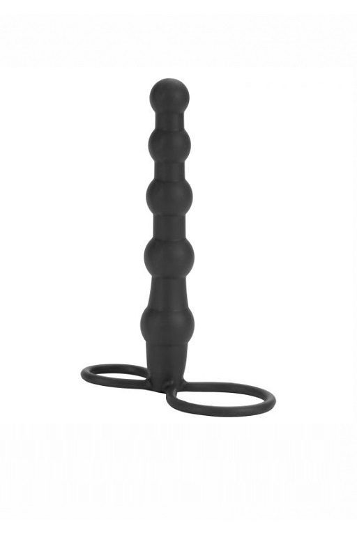 Страпон для двойного проникновения (пенетрейшен) Silicone Beaded Double Rider