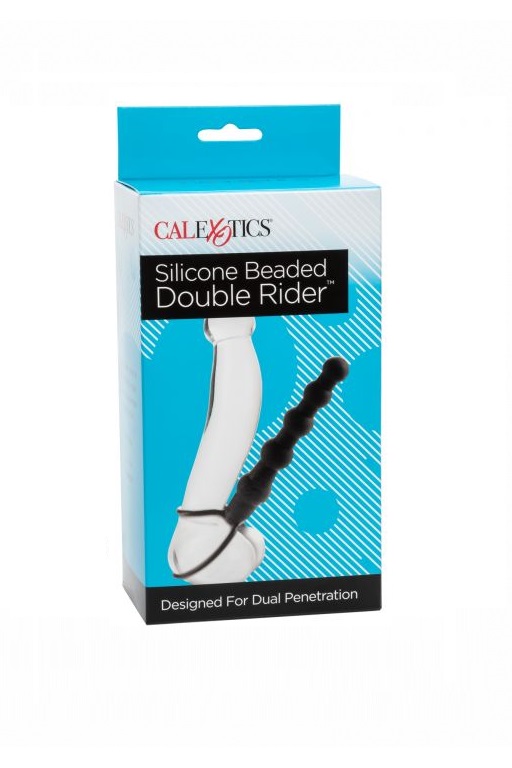 Страпон для двойного проникновения (пенетрейшен) Silicone Beaded Double Rider