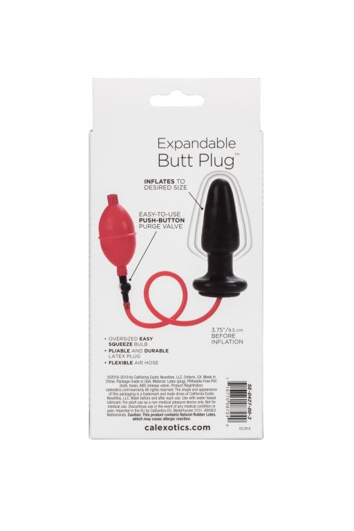 Расширяющаяся анальная пробка Expandable Butt Plug