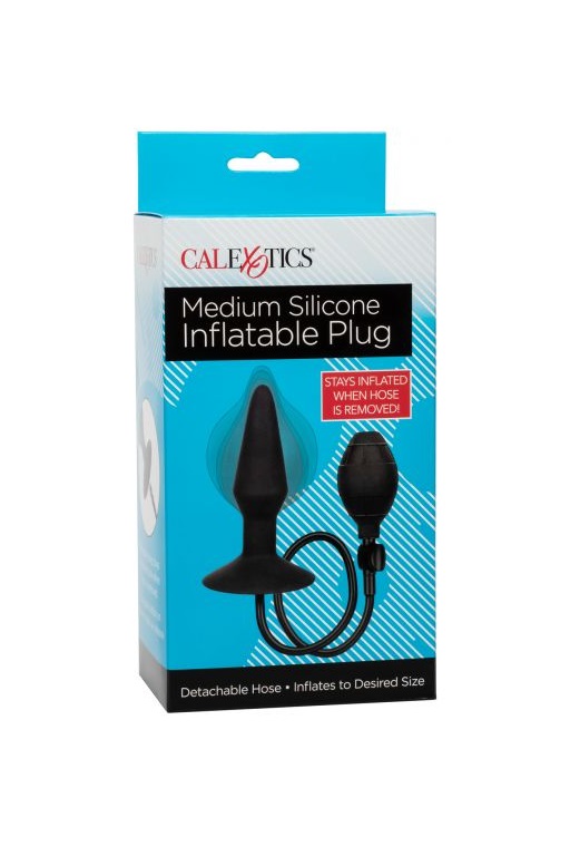 Расширяющаяся анальная пробка с отсоединяющимся шлангом Silicone Inflatable Plug (Medium)