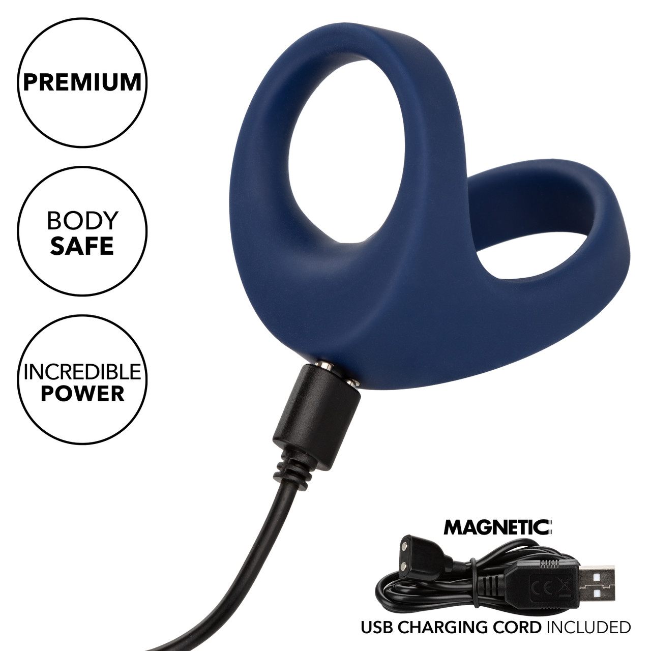 Перезаряжаемое эрекционное виброкольцо Viceroy Rechargeable Max Dual Ring