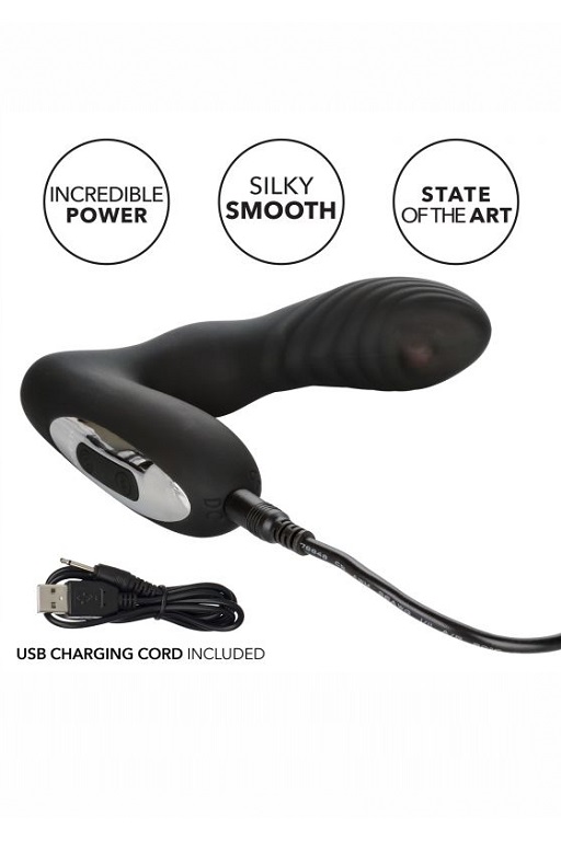 Перезаряжаемый силиконовый массажер простаты Roller Ball Probe с функцией "вращающийся шарик"