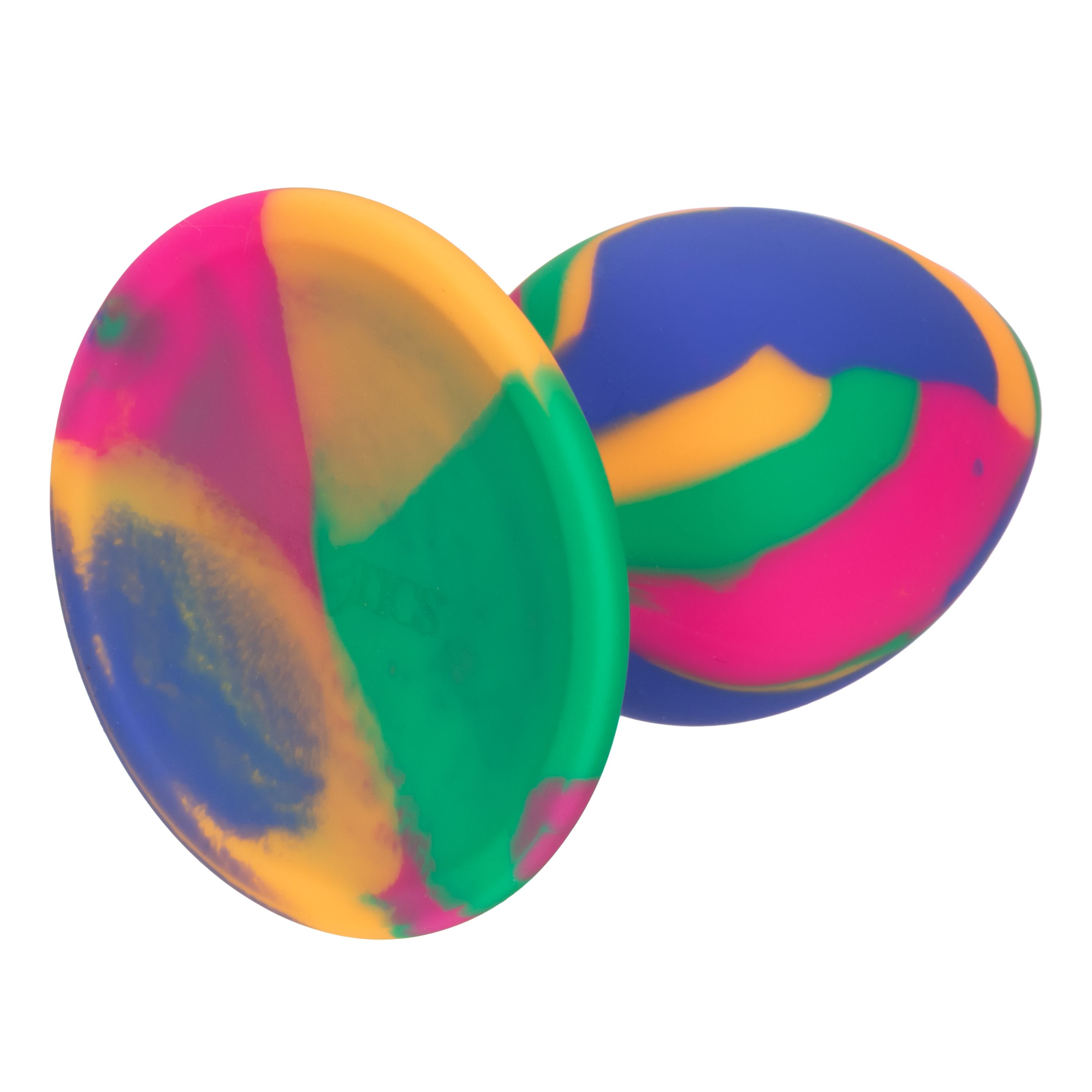 Яркая анальная пробка L из силикона на присоске CHEEKY MEDIUM TIE-DYE PLUG