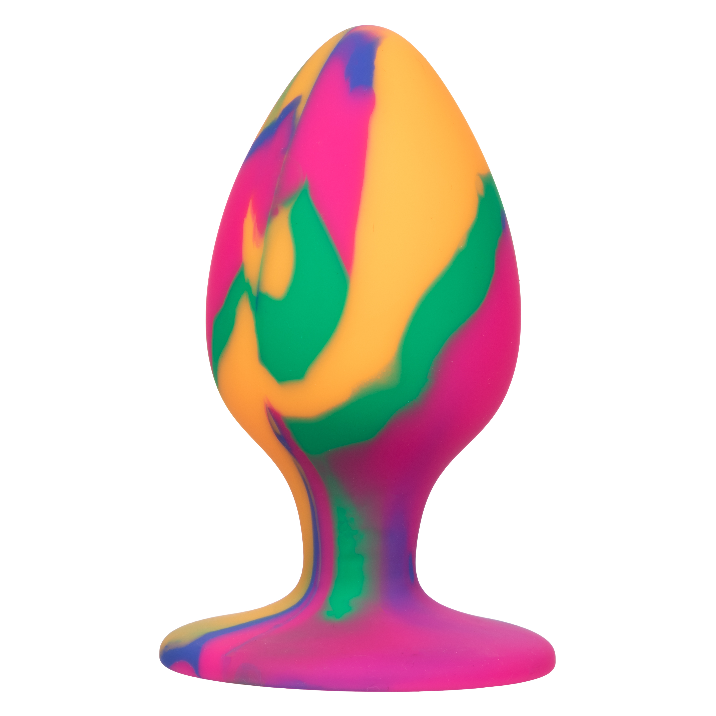 Яркая анальная пробка L из силикона CHEEKY LARGE TIE-DYE PLUG