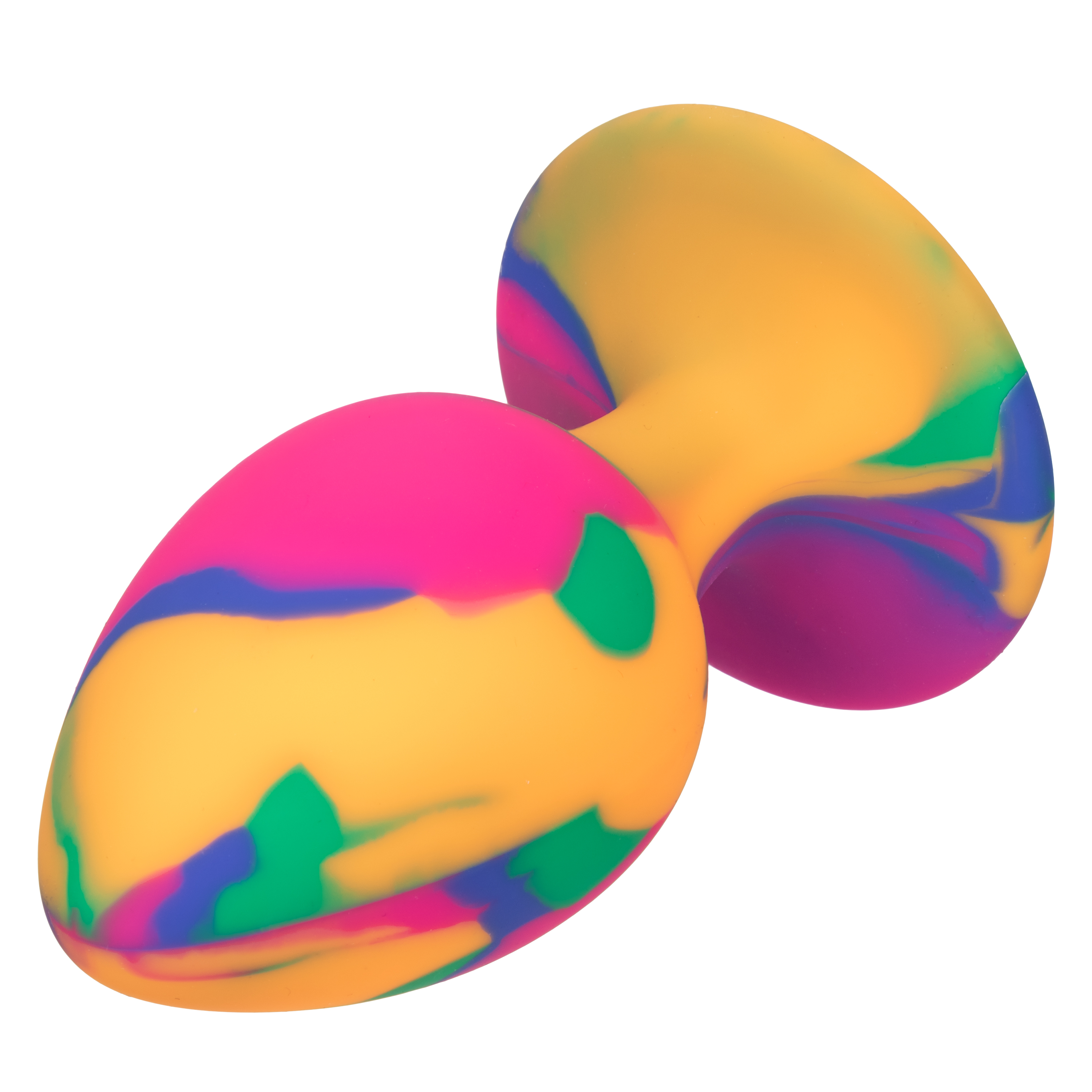 Яркая анальная пробка L из силикона CHEEKY LARGE TIE-DYE PLUG