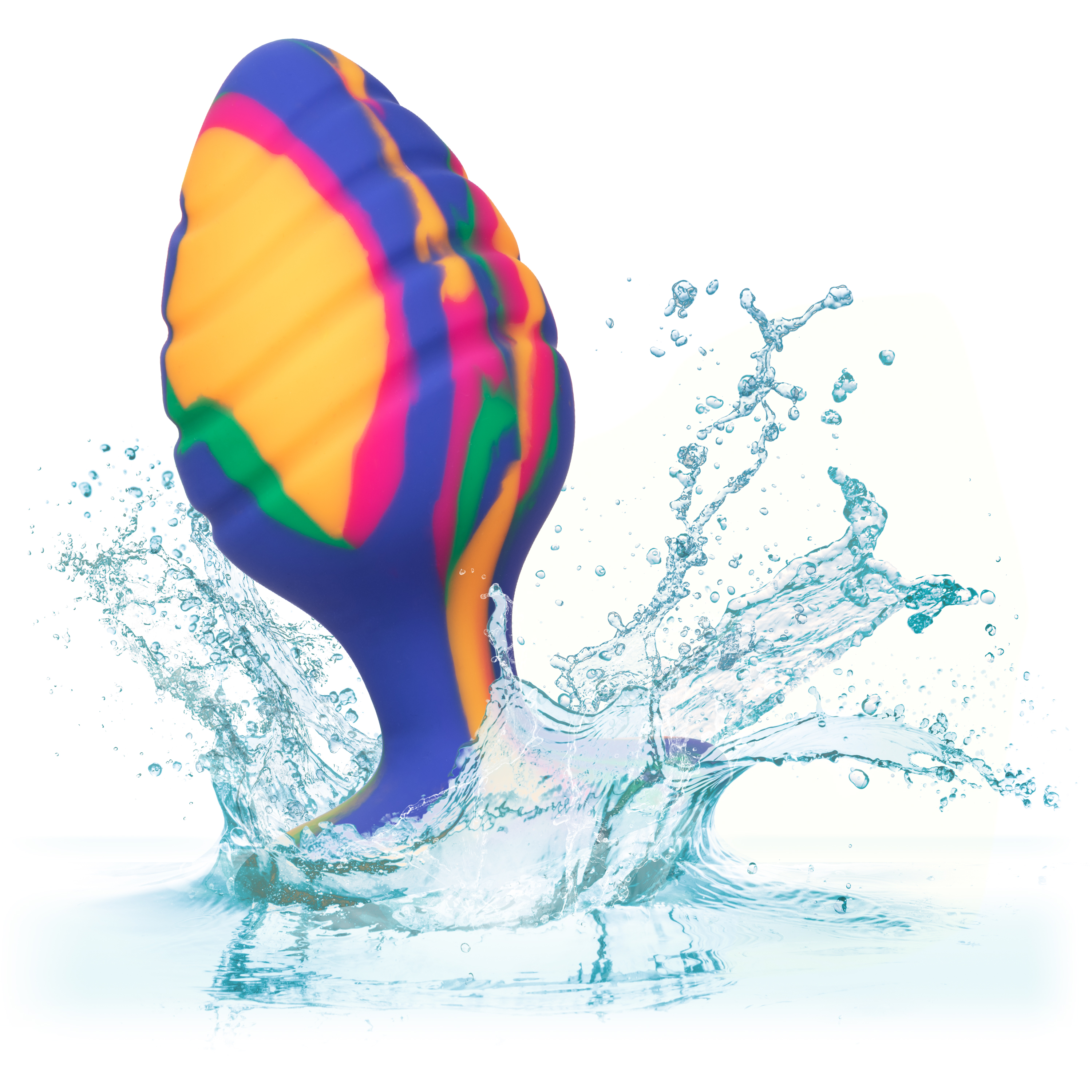 Текстурированная анальная пробка L из силикона CHEEKY LRG SWIRL TIE-DYE PLUG