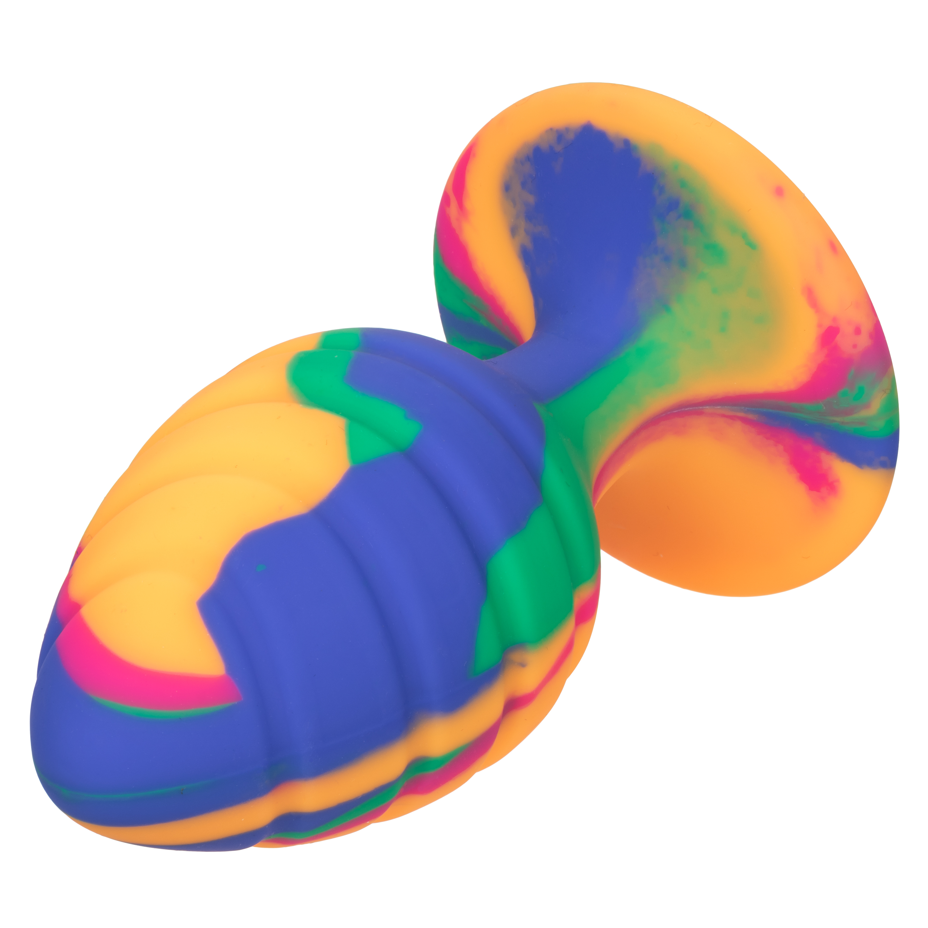 Текстурированная анальная пробка L из силикона CHEEKY LRG SWIRL TIE-DYE PLUG