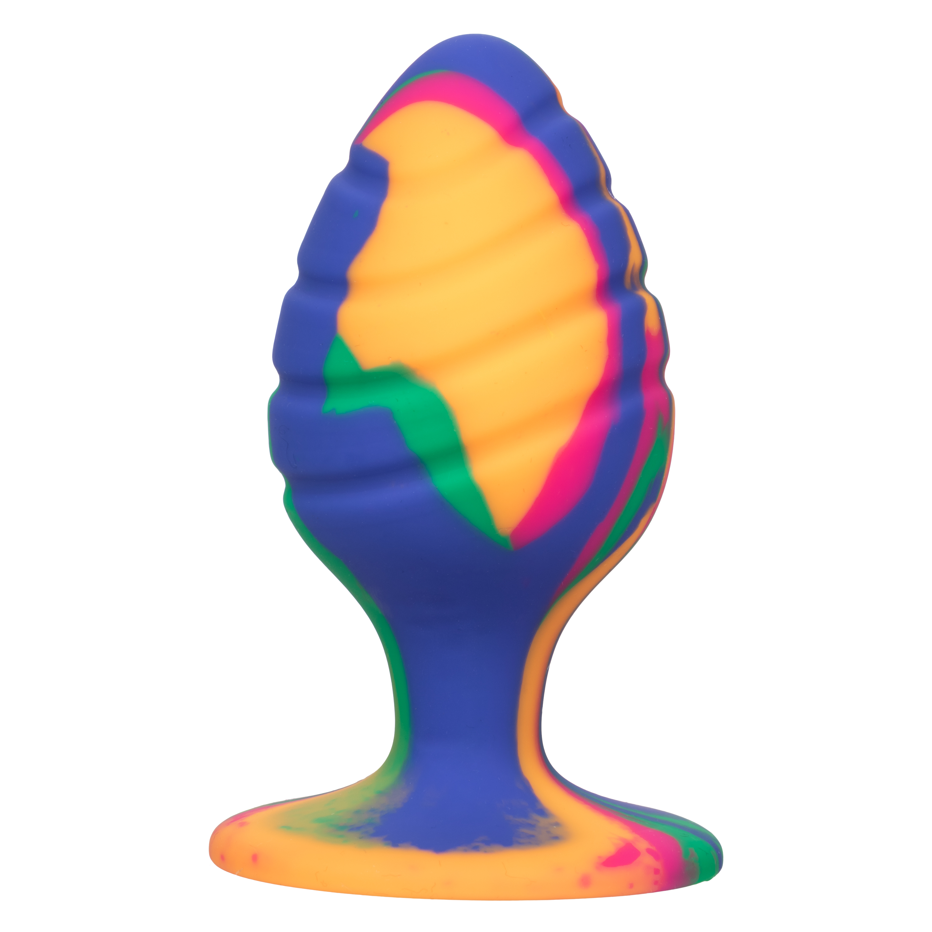 Текстурированная анальная пробка L из силикона CHEEKY LRG SWIRL TIE-DYE PLUG
