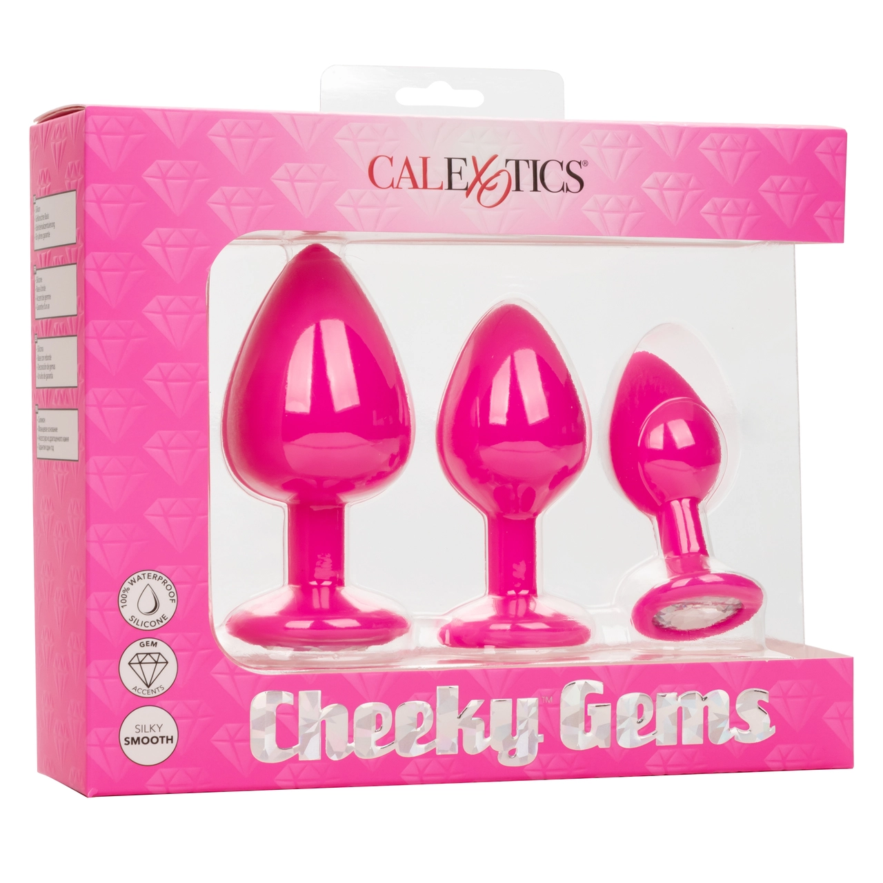 Набор из трёх анальных пробок CHEEKY CHEEKY GEM