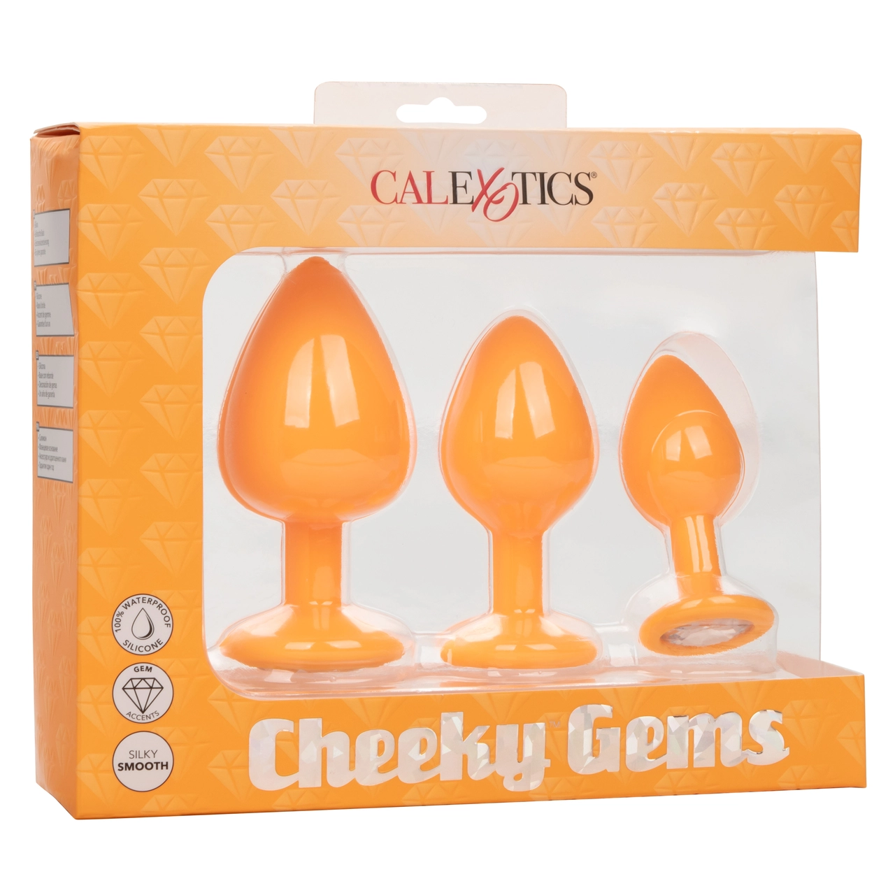 Набор из трёх анальных пробок CHEEKY CHEEKY GEM