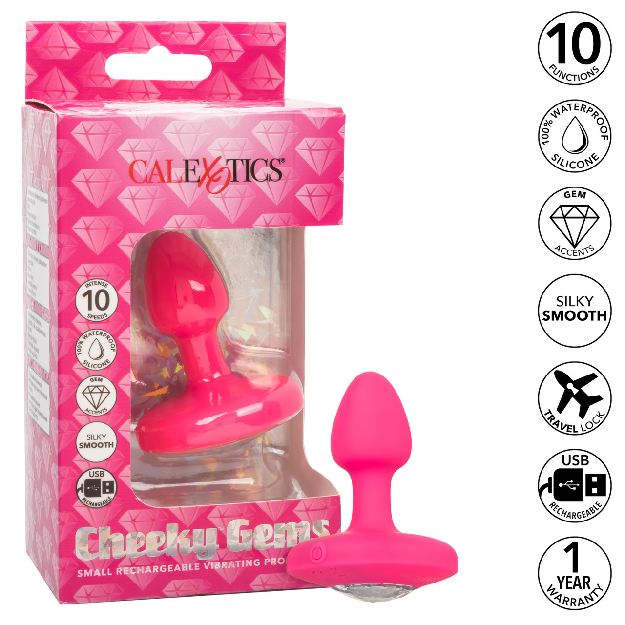 Перезаряжаемая анальная вибропробка Cheeky Gems Small Rechargeable Vibrating Probe