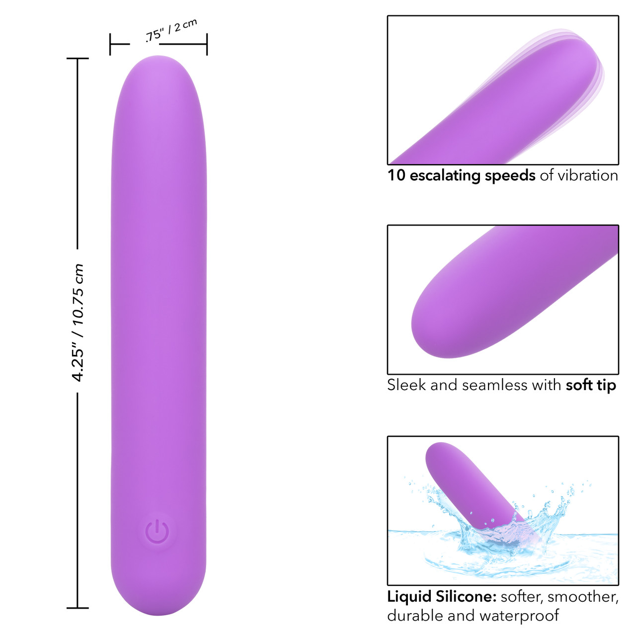 Мини вибромассажер Bliss Liquid Silicone Mini Vibe
