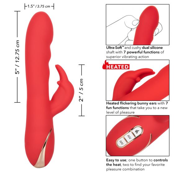 Ультра мягкий перезаряжаемый вибромассажер кролик с функцией нагрева Heated Silicone Ultra-Soft Rabb