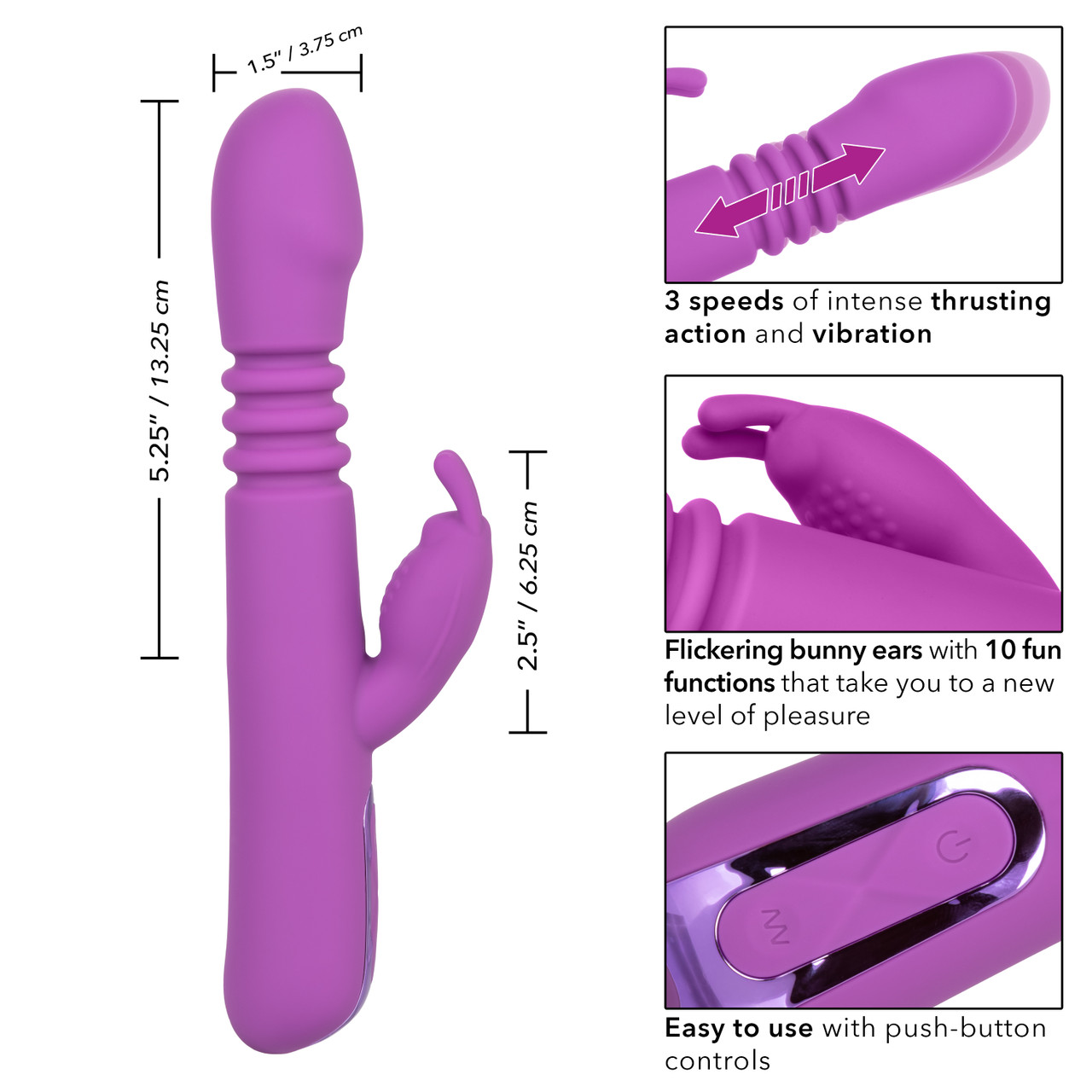 Вибратор-кролик Jack Rabbit Elite Thrusting Rabbit