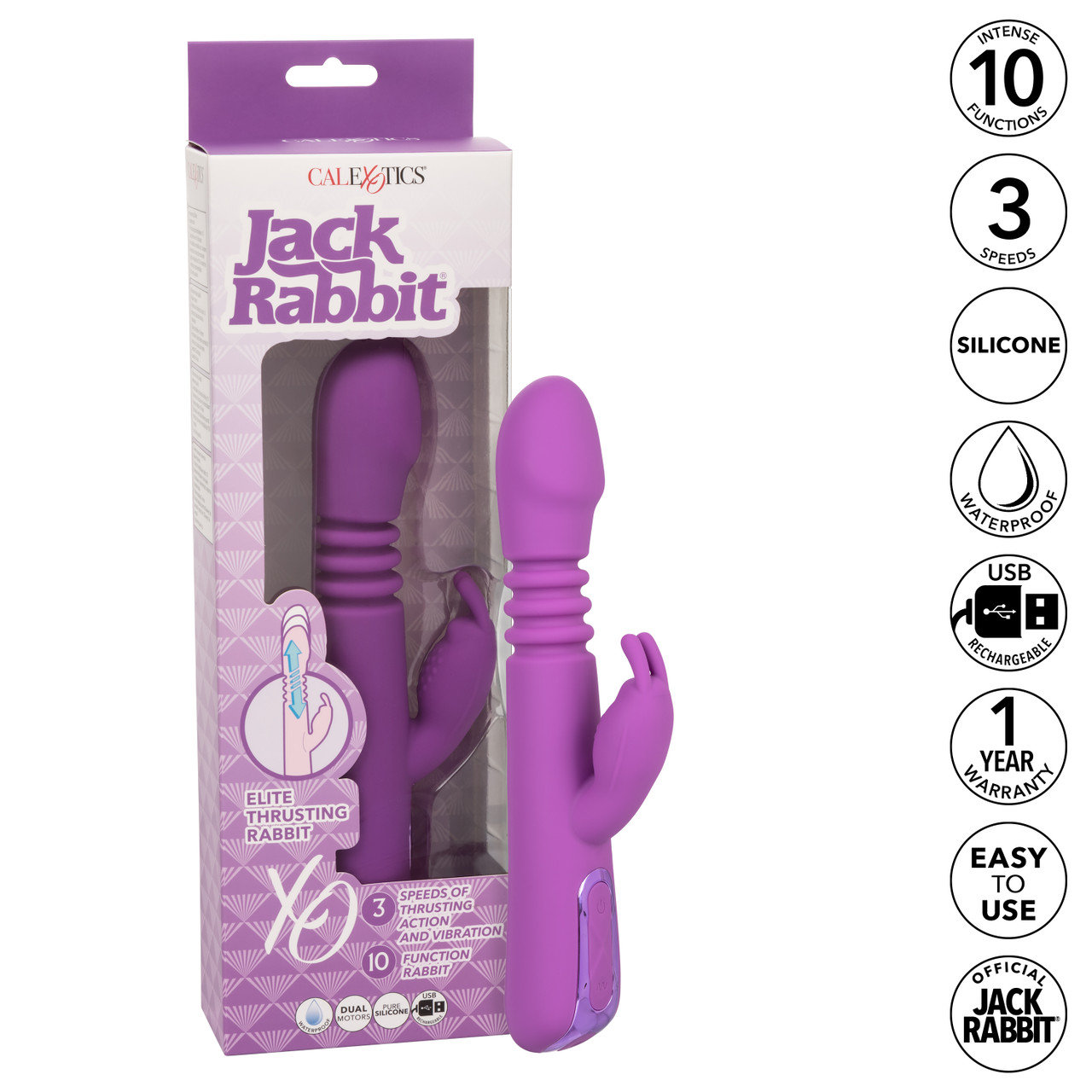 Вибратор-кролик Jack Rabbit Elite Thrusting Rabbit