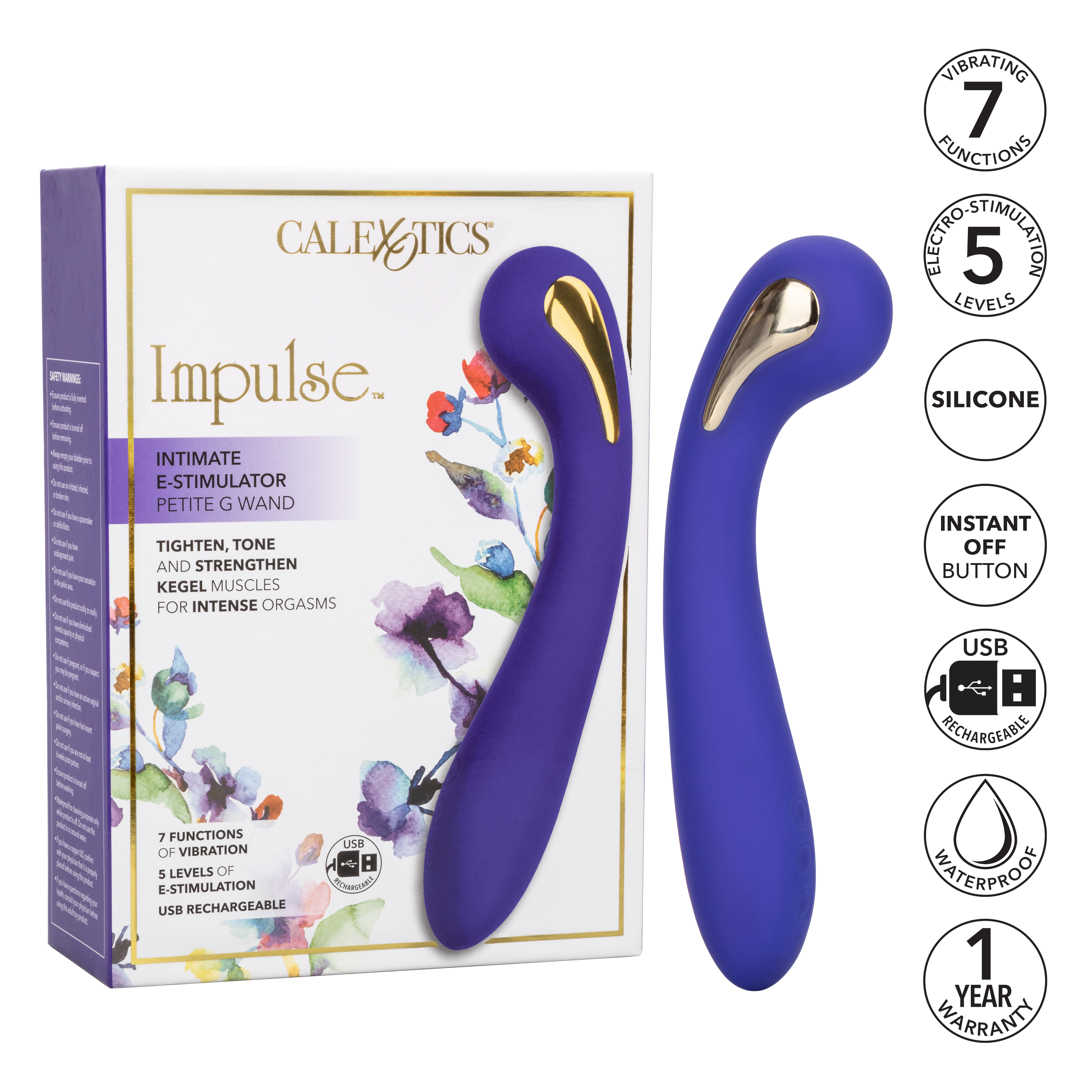 Вибромассажер для точки G с электростимуляцией Impulse Intimate Estim Petite G Wand