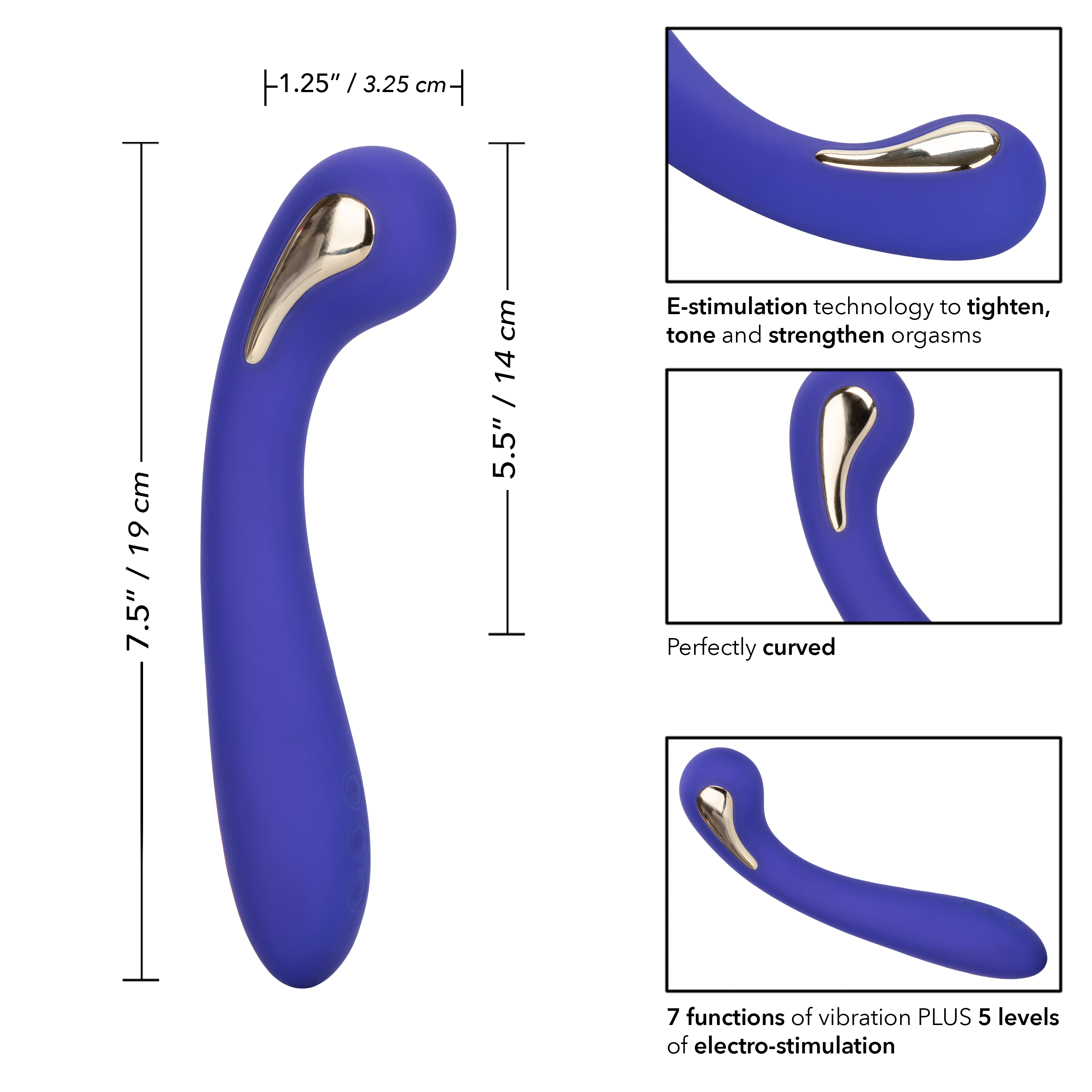 Вибромассажер для точки G с электростимуляцией Impulse Intimate Estim Petite G Wand