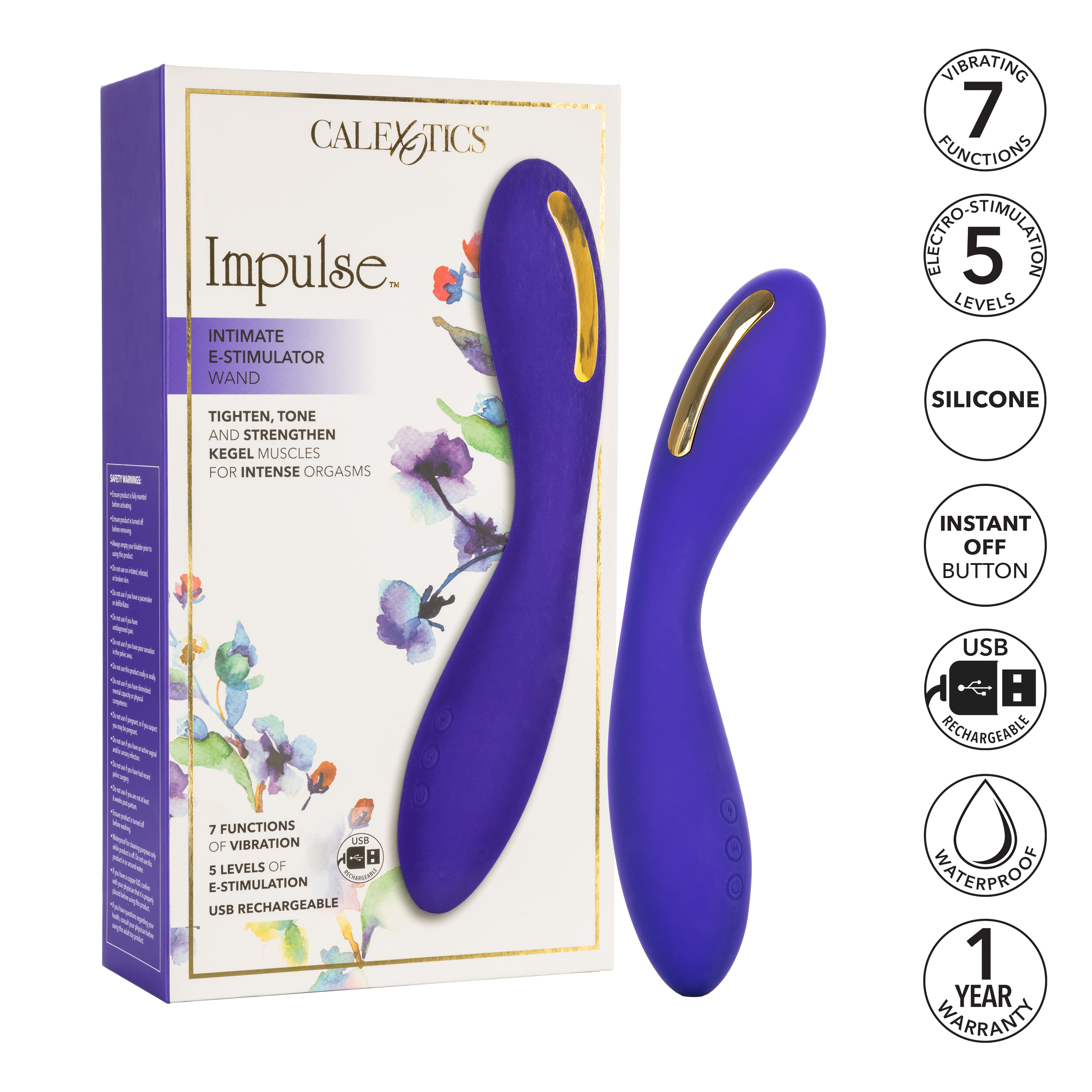 Вибромассажер с электростимуляцией Impulse Intimate E-Stimulator Wand