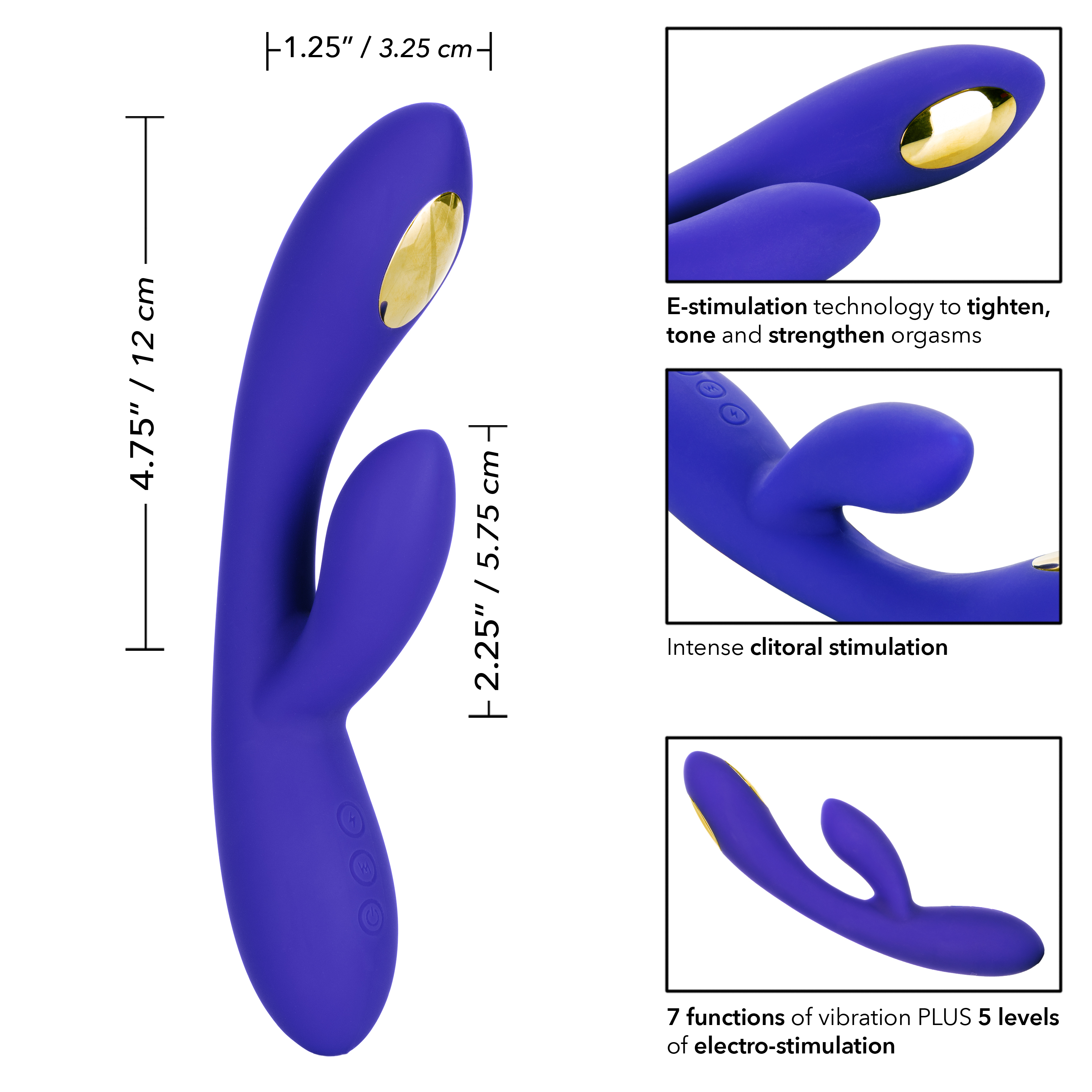 Вибромассажер кролик с электростимуляцией Impulse Intimate E-Stimulator Dual Wand