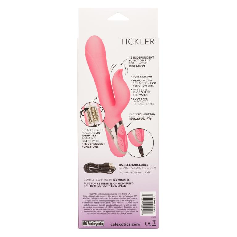 Перезаряжаемый силиконовый вибромассажер кролик Enchanted Tickler с функцией «ротации»