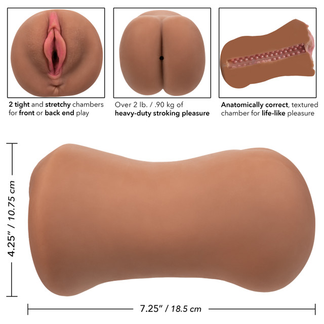 Двухсторонний мастурбатор (вагина и анал)  Stroke It Dual Entry Pussy & Ass