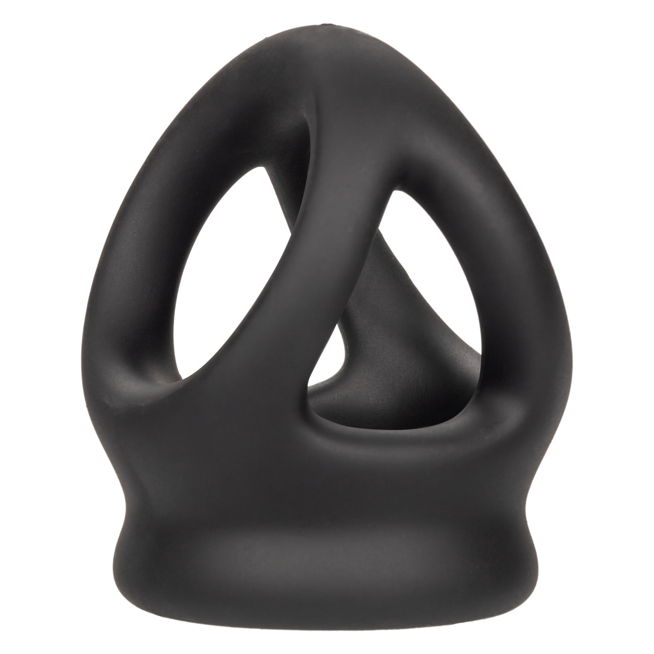 Тройное эрекционное кольцо из жидкого силикона Alpha Liquid Silicone Dual Cage & Ring