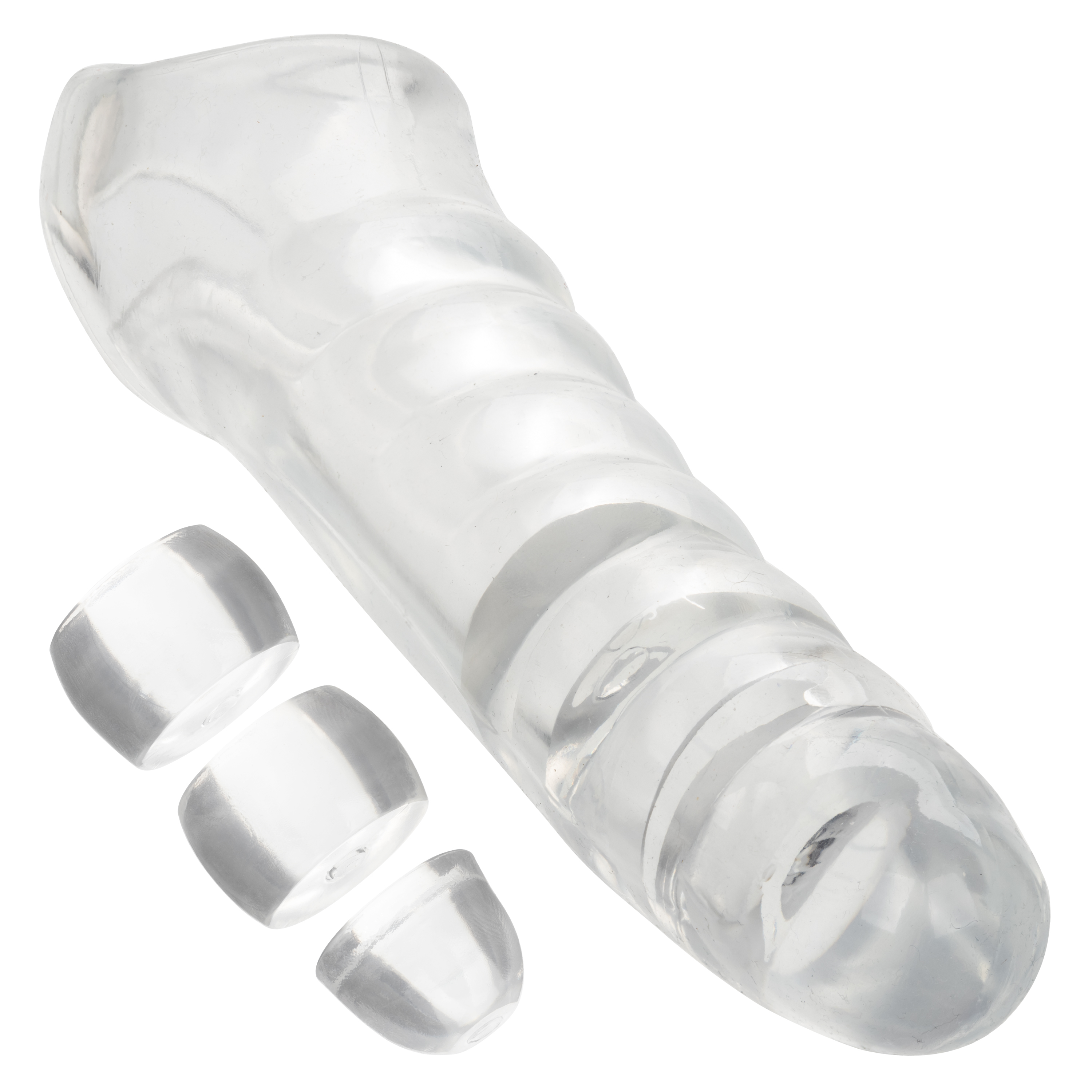Увеличивающая насадка на член CLEAR EXTENSION KIT со вставками для регилирования длины