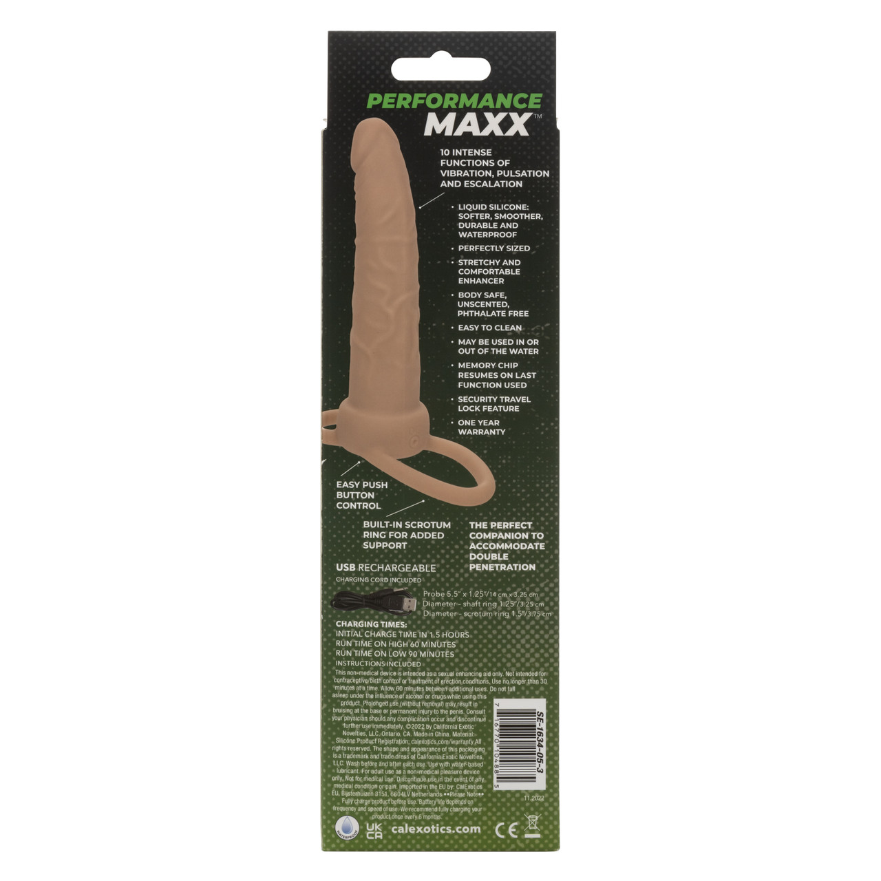 Перезаряжаемая вибронасадка для двойного проникновения Performance Maxx Rechargeable Dual Penetrator