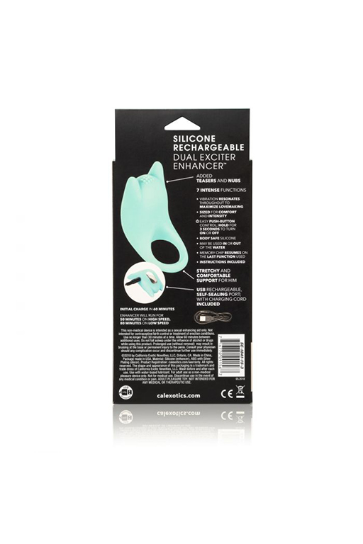Перезаряжаемое эрекционное кольцо Silicone Rechargeable Dual Exciter Enhancer