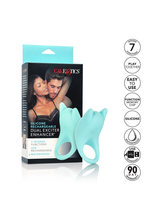 Перезаряжаемое эрекционное кольцо Silicone Rechargeable Dual Exciter Enhancer
