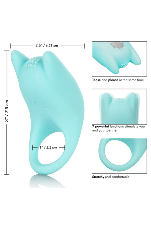 Перезаряжаемое эрекционное кольцо Silicone Rechargeable Dual Exciter Enhancer