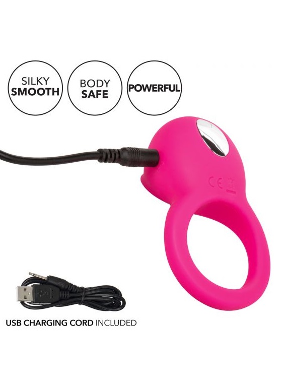 Перезарежаемое эрекционное кольцо с имитацией оральных Silicone Rechargeable Teasing Tongue Enhancer