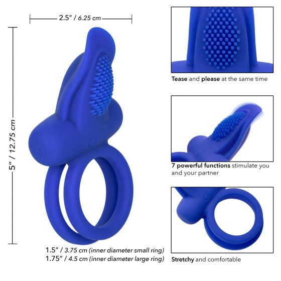 Перезаряжаемое эрекционное кольцо Dual Pleaser Enhancer