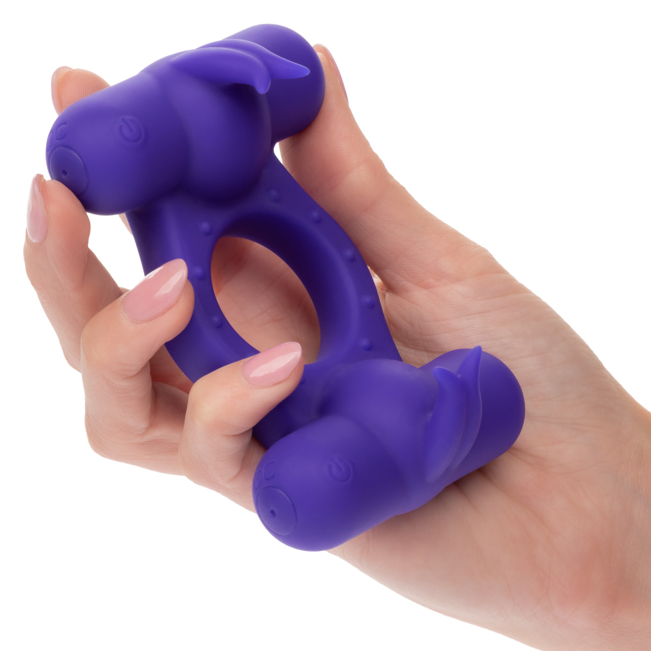 Перезаряжаемое эрекционное виброкольцо с двумя моторами Silicone Rechargeable Triple Orgasm Enhancer