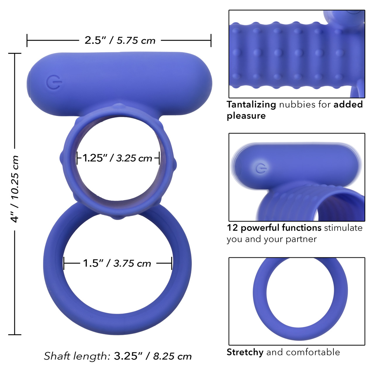 Перезаряжаемое эрекционное виброкольцо Silicone Rechargeable Endless Desires Enhancer