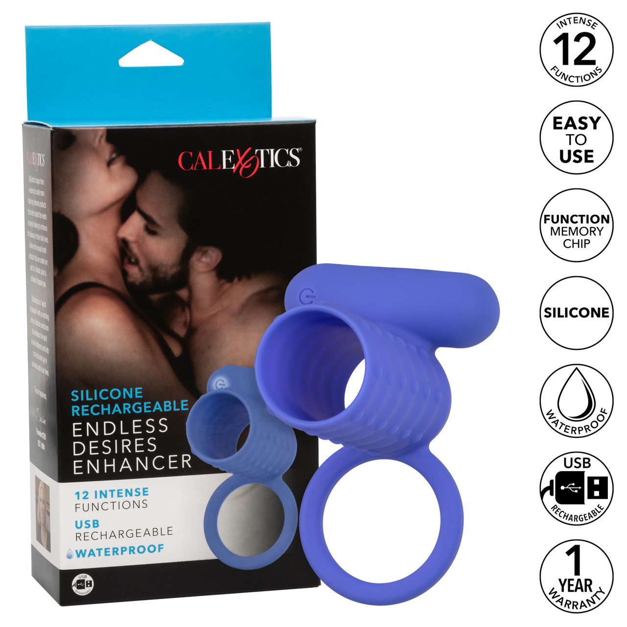 Перезаряжаемое эрекционное виброкольцо Silicone Rechargeable Endless Desires Enhancer