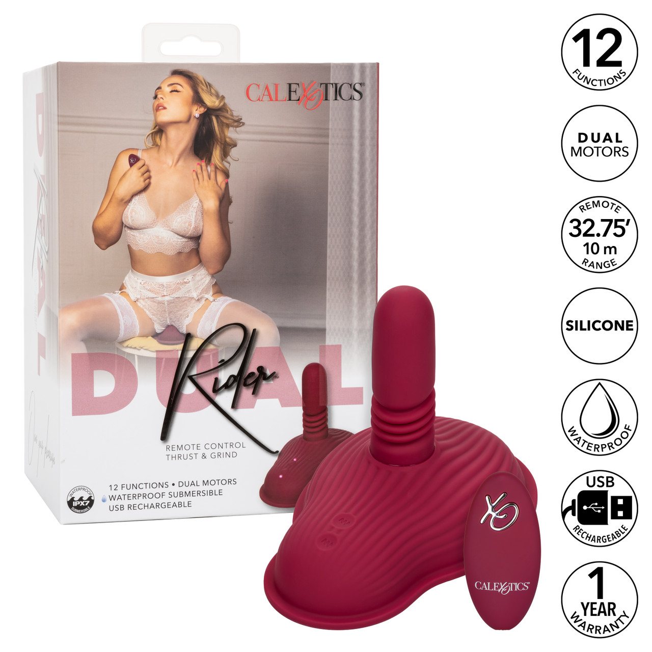 Вибромассажер с пультом управления Dual Rider Remote Control Thrust & Grind